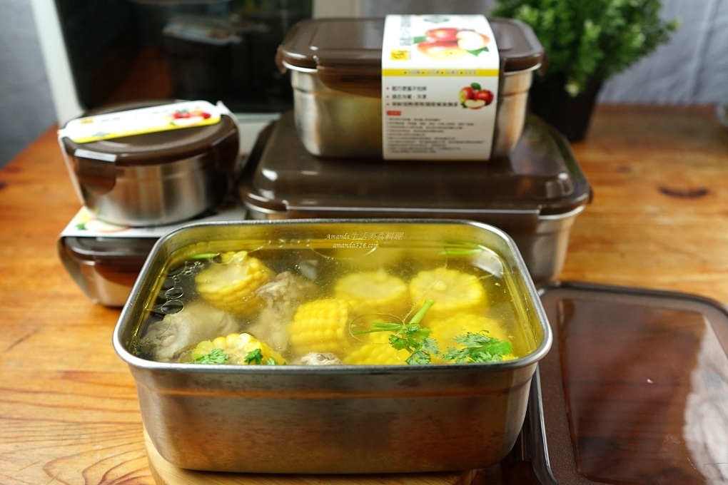 不鏽鋼保鮮盒,排骨湯,排骨玉米湯,玉米排骨,玉米排骨湯,玉米湯,食譜 @Amanda生活美食料理